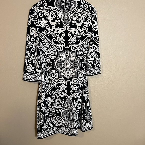 Black House White Market Boho Square Neck Bell Sleeves Shift Dress S to M - Picture 6 of 6